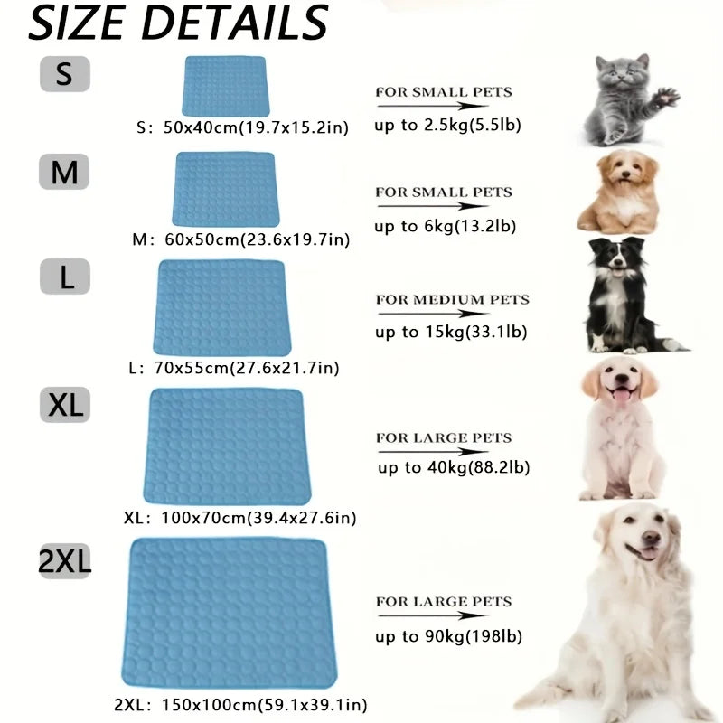 Extra-Large Cooling Mat – Summer Pet Bed for Dogs & Cats | Durable, Ice Pad Blanket
