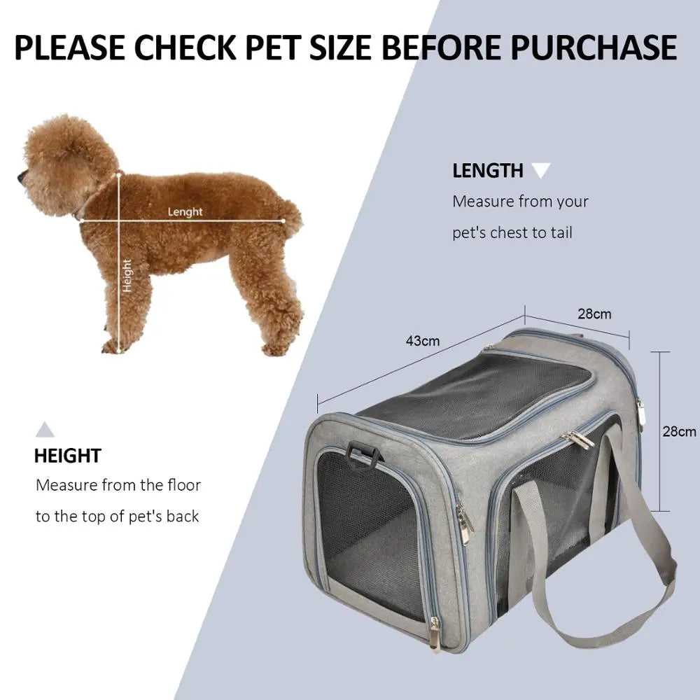 Airline-Approved Soft-Sided Pet Carrier Backpack for Small Dogs & Cats