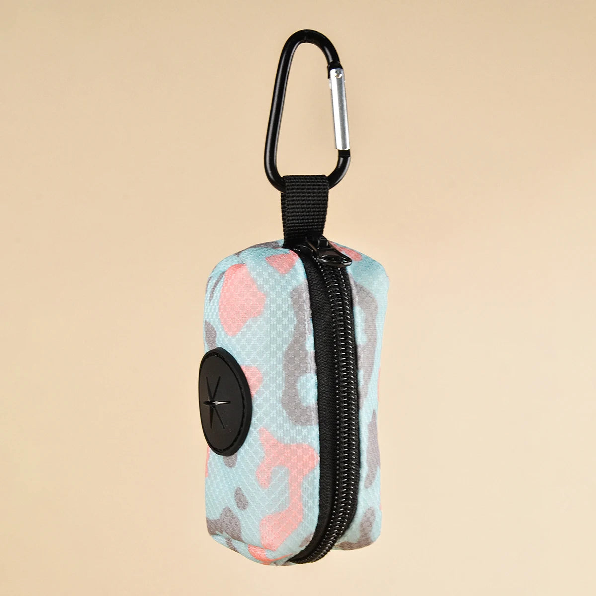 Abstract Print Pet Waste Bag Holder – Leash-Attachable, Dispenser Only (No Bags/Leash Included)