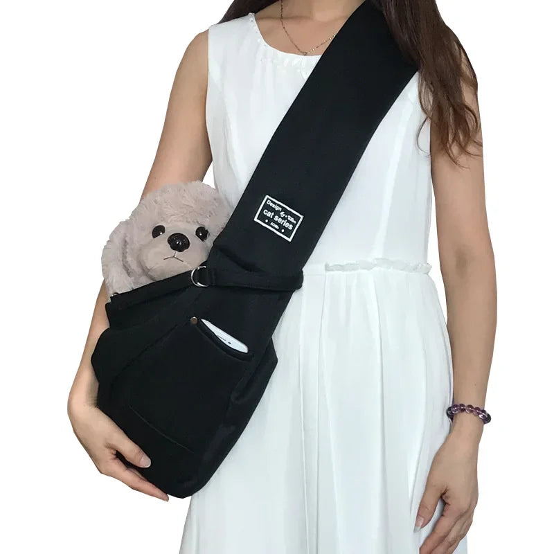 Portable Pet Sling Carrier – Comfortable Crossbody Bag for Cats & Dogs
