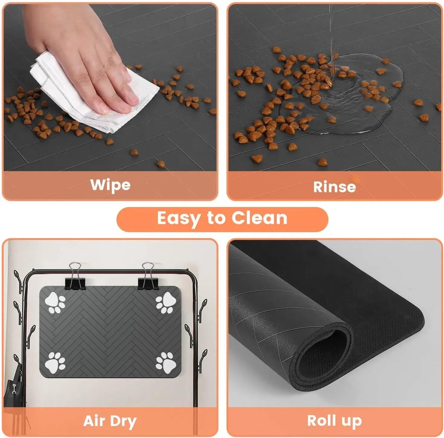 Absorbent Waterproof Pet Feeding Mat for Cats