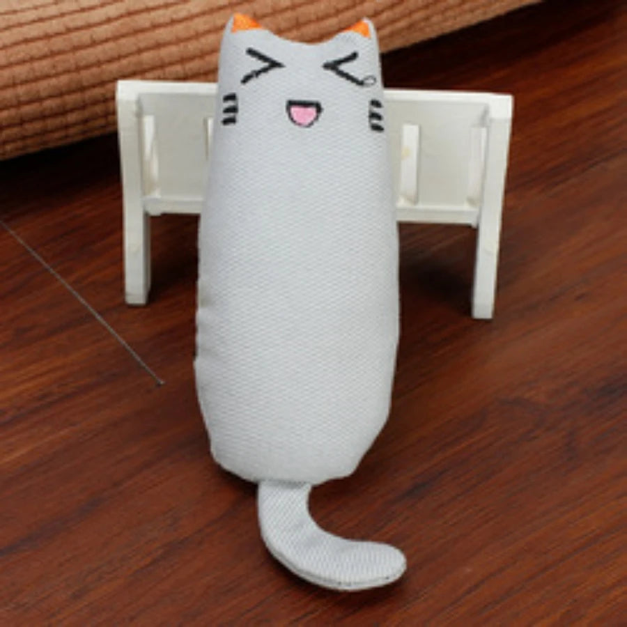 Catnip Plush Toy – Crinkle Sound Pillow for Kittens & Teething