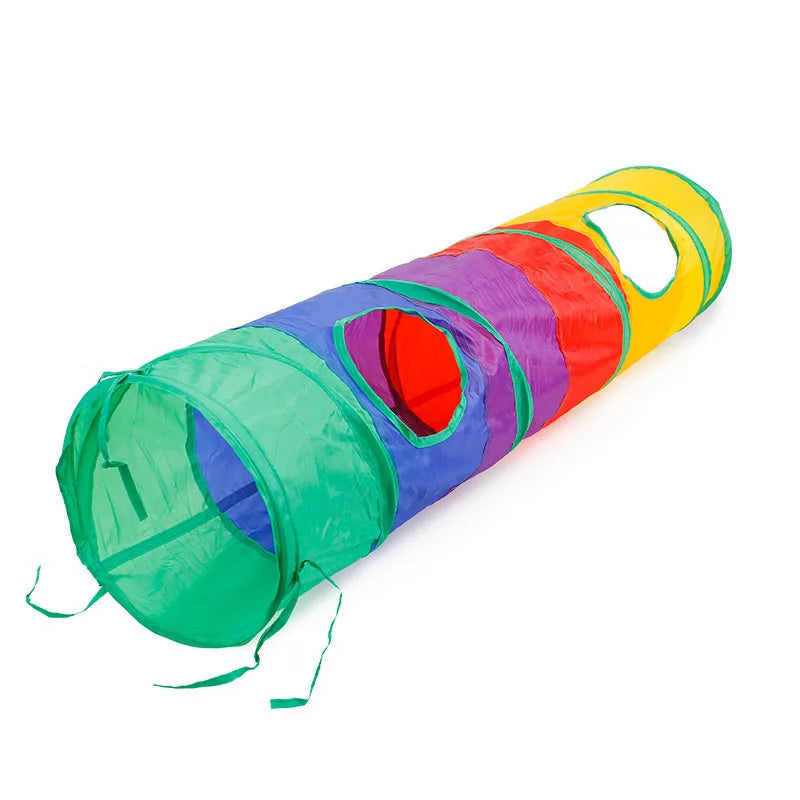 Foldable Cat Tunnel Toy – Breathable Indoor Play Tube with Crinkle Paper