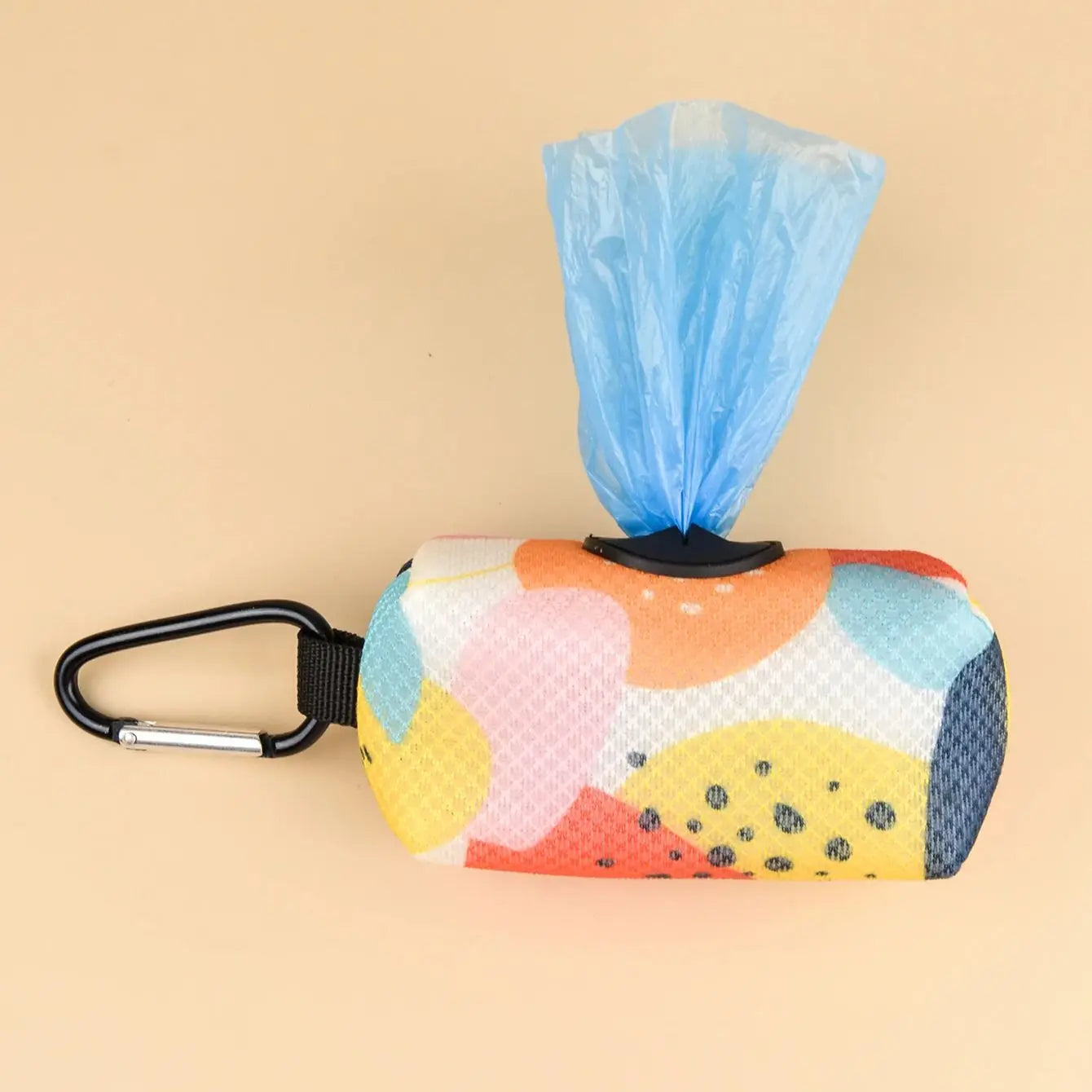 Abstract Print Pet Waste Bag Holder – Leash-Attachable, Dispenser Only (No Bags/Leash Included)