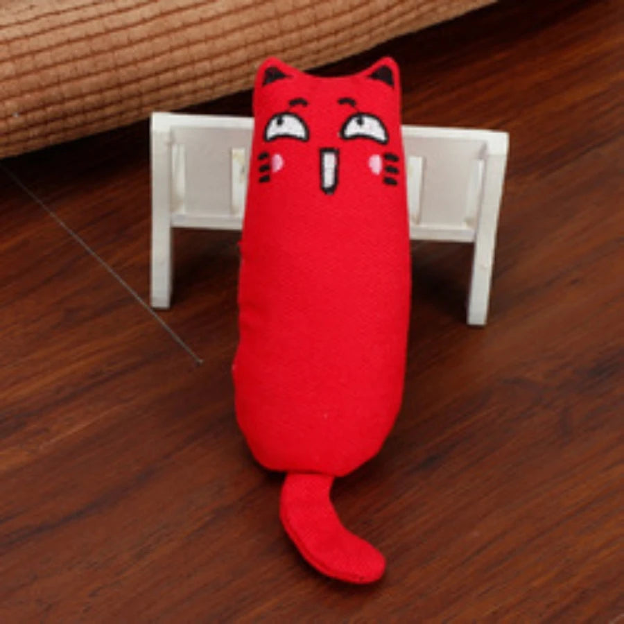 Catnip Plush Toy – Crinkle Sound Pillow for Kittens & Teething