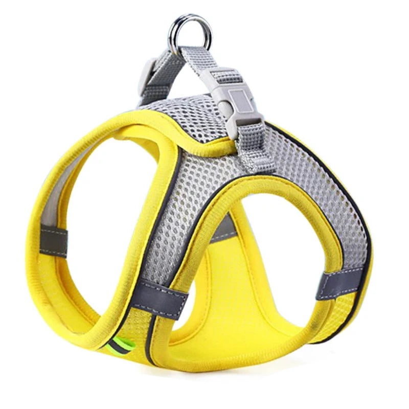 Reflective Adjustable Dog Harness Set – Breathable Vest for Small & Medium Dogs