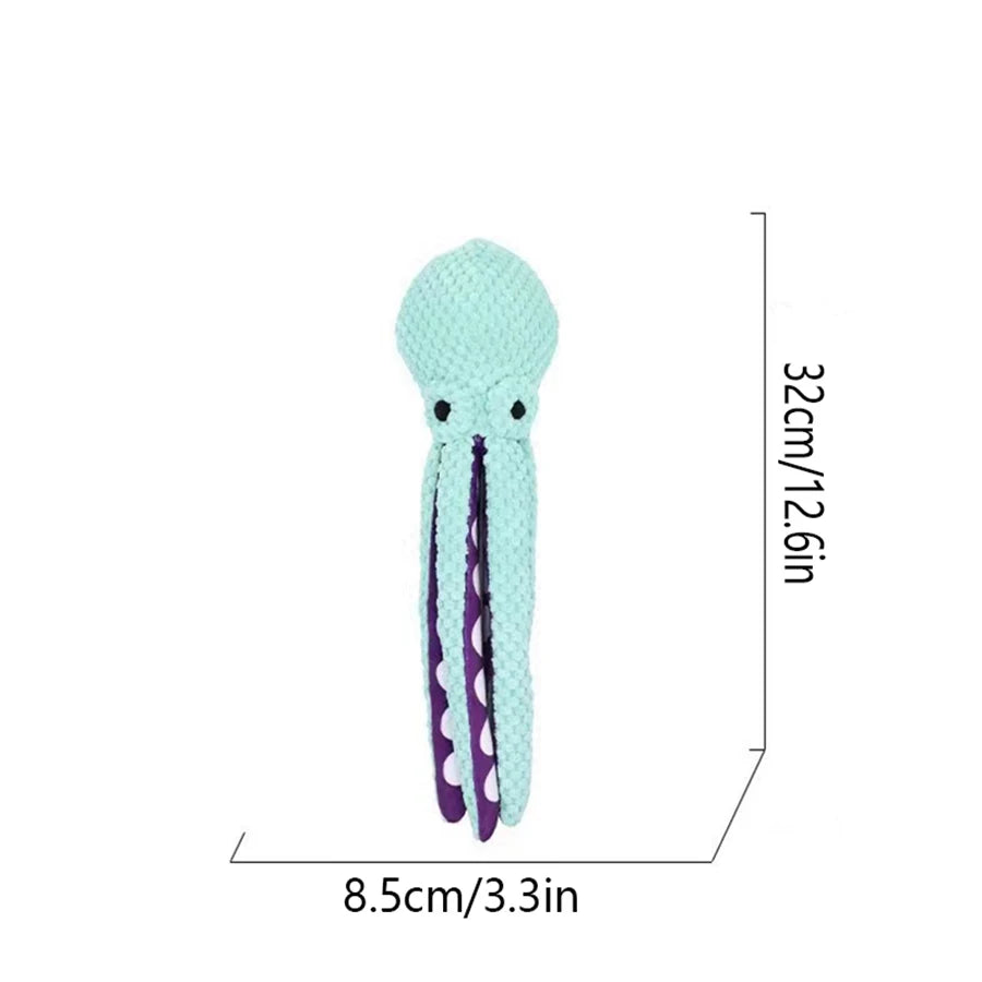 Interactive Plush Octopus Dog Toy – Durable Sound Toy for All Breeds