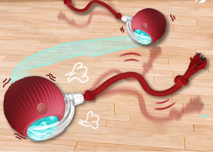 Rolling Cat Ball Faux Tail Rechargeable Smart Pet Electric Toy