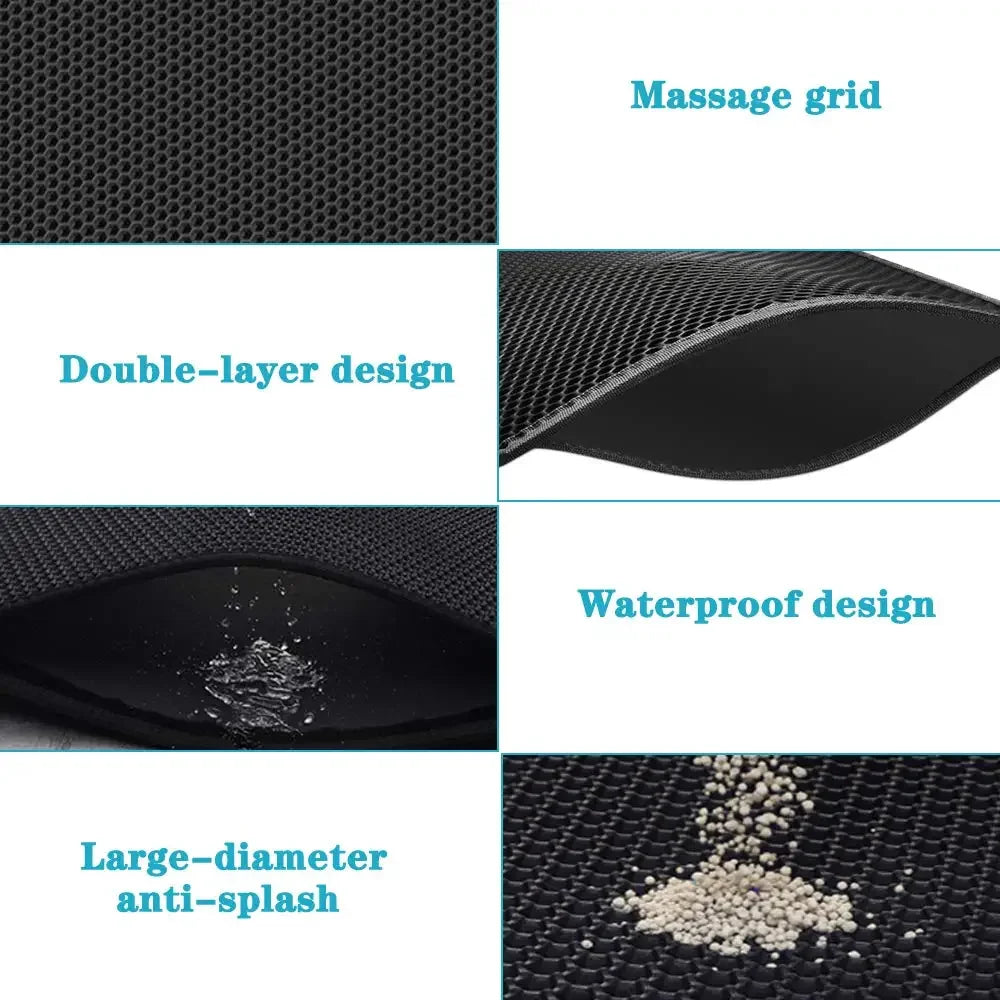 Cat Litter Mat With Double Layer Waterproof.
