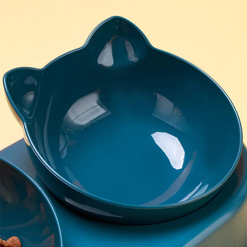3 in 1 Cat Feeder Automatic Water Dispenser Double Bowl Pet Bowl for Small Dogs or Cats