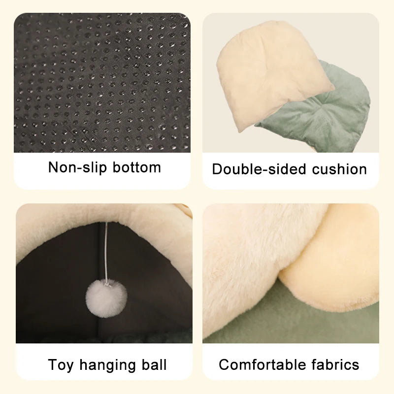 Deep Sleep Cat Bed Foldable,Removable and Washable.