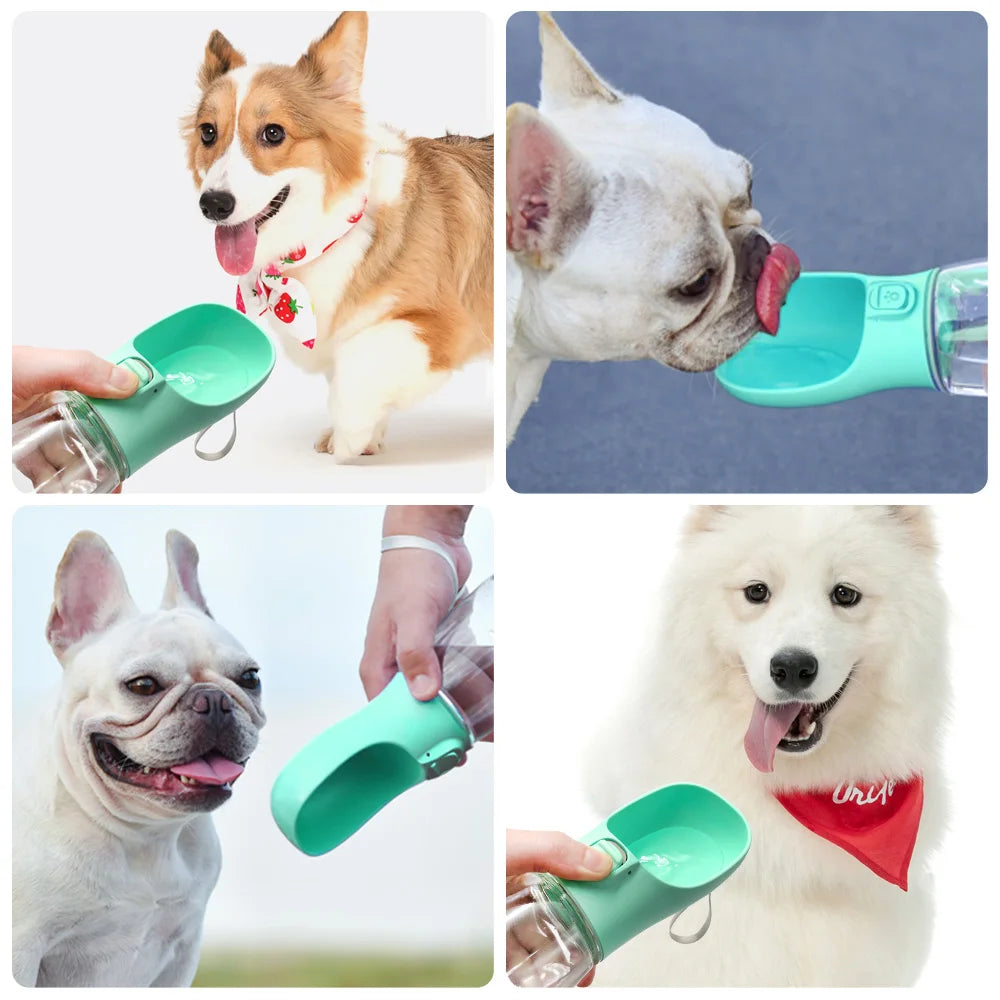 Portable Leakproof Pet Water Bottle for Dogs & Cats – Travel Bowl for Small & Large Breeds