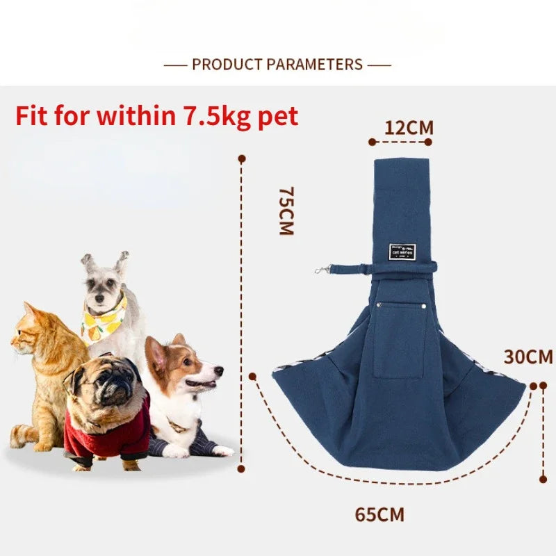 Portable Pet Sling Carrier – Comfortable Crossbody Bag for Cats & Dogs