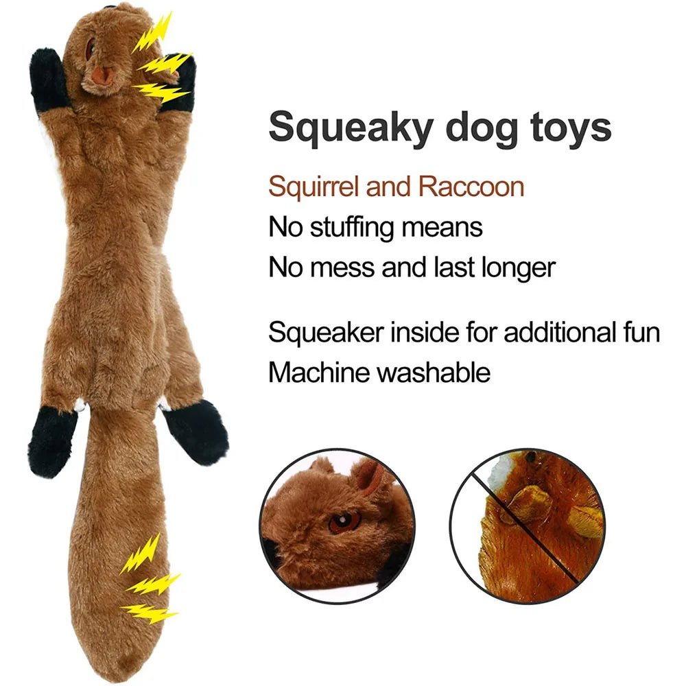 Funny Simulated Animal No Stuffing Dog Toy with Squeakers.