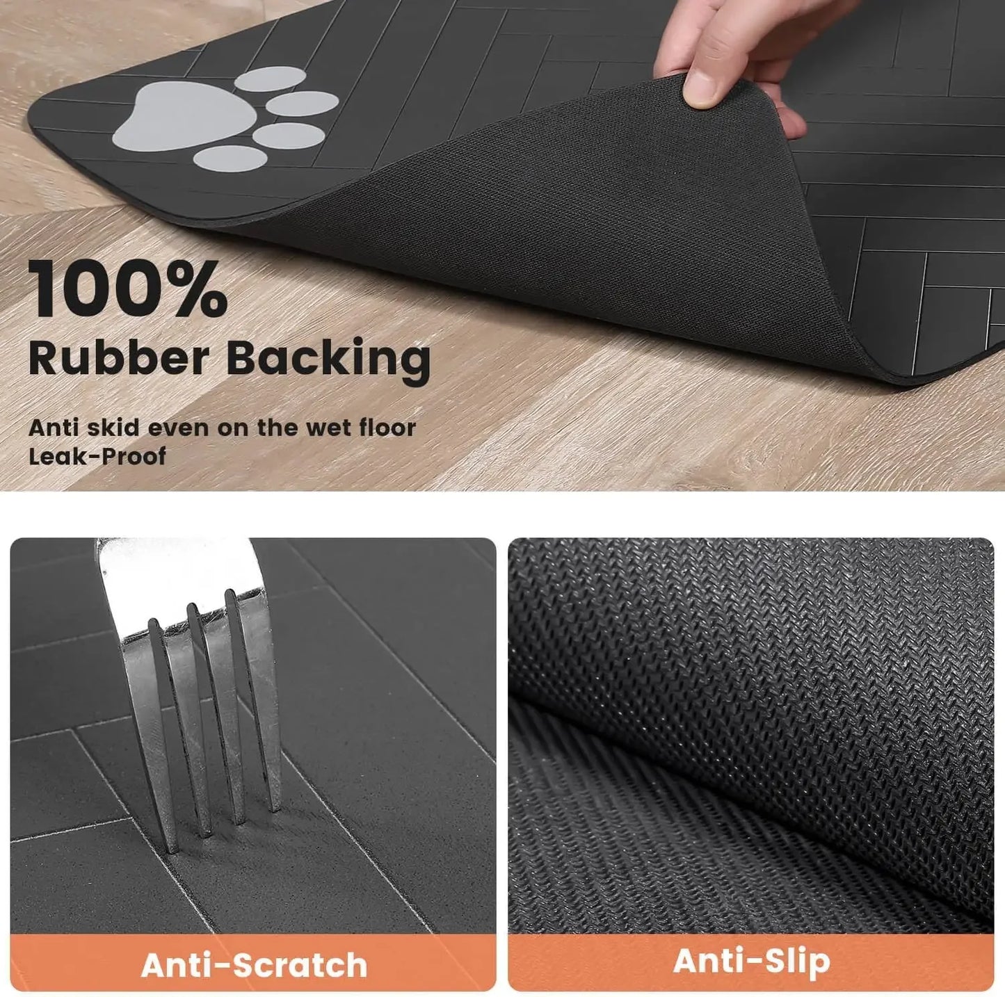 Absorbent Waterproof Pet Feeding Mat for Cats