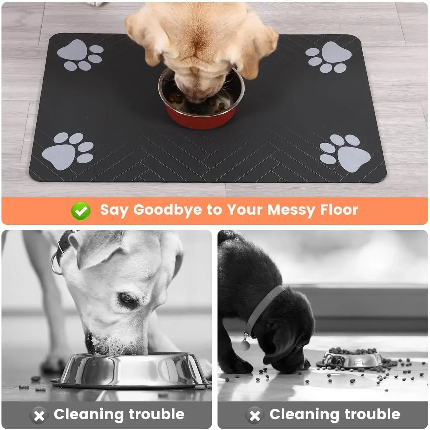 Absorbent Waterproof Pet Feeding Mat for Cats