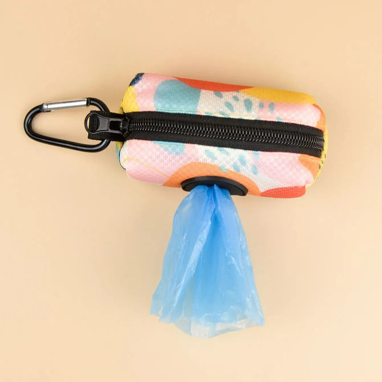 Abstract Print Pet Waste Bag Holder – Leash-Attachable, Dispenser Only (No Bags/Leash Included)