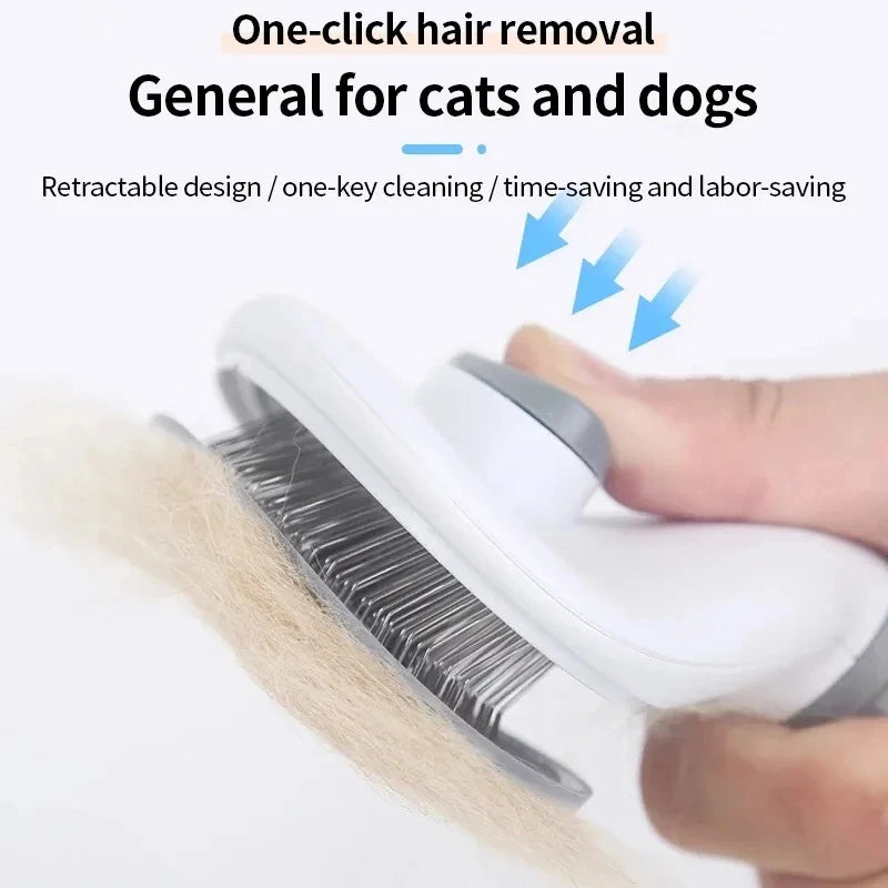 Self-Cleaning Pet Hair Removal Slicker Comb