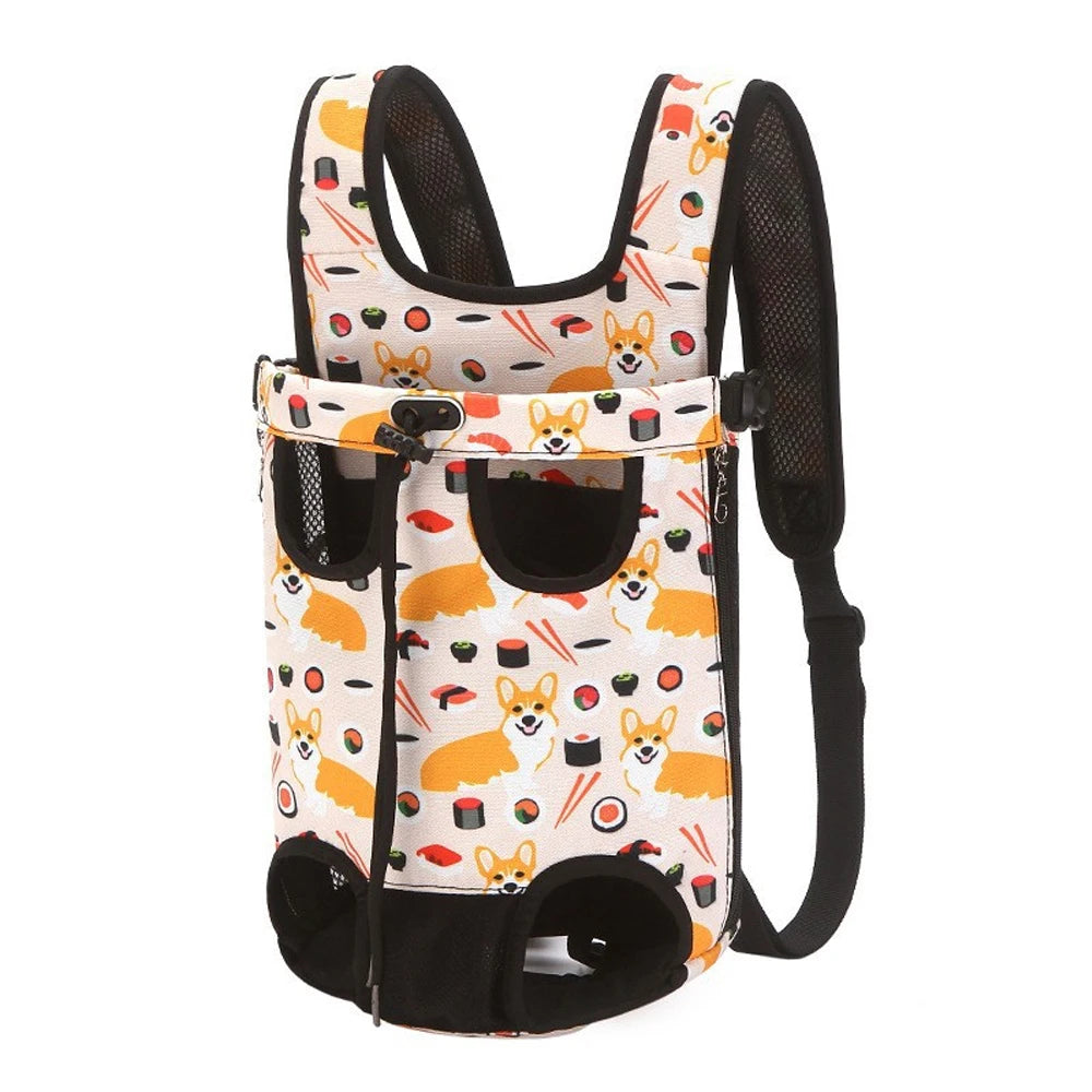Camouflage Breathable Outdoor Dog Carrier Backpack – Travel & Vehicle Pet Transport Bag