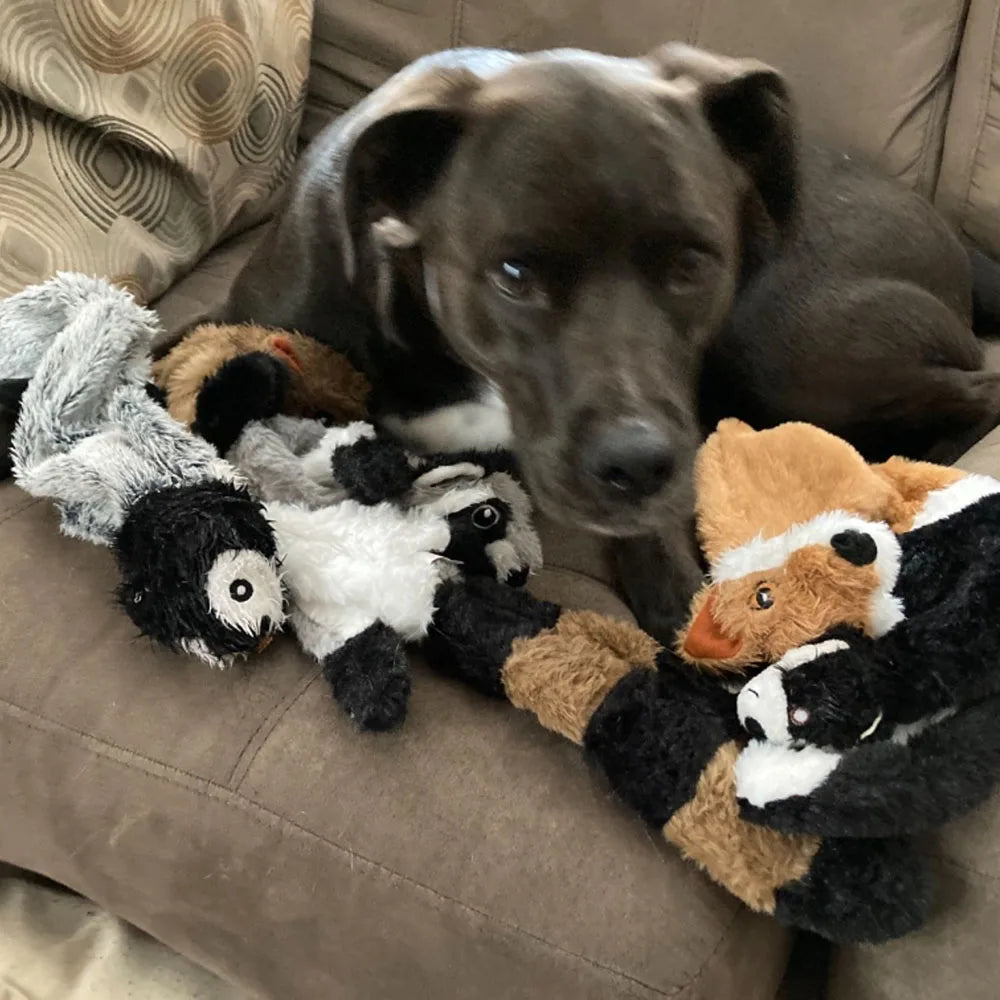 Funny Simulated Animal No Stuffing Dog Toy with Squeakers.