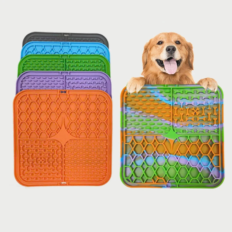 Silicone Lick Mat for Dogs – Slow Feeder & Bathing Distraction Tool