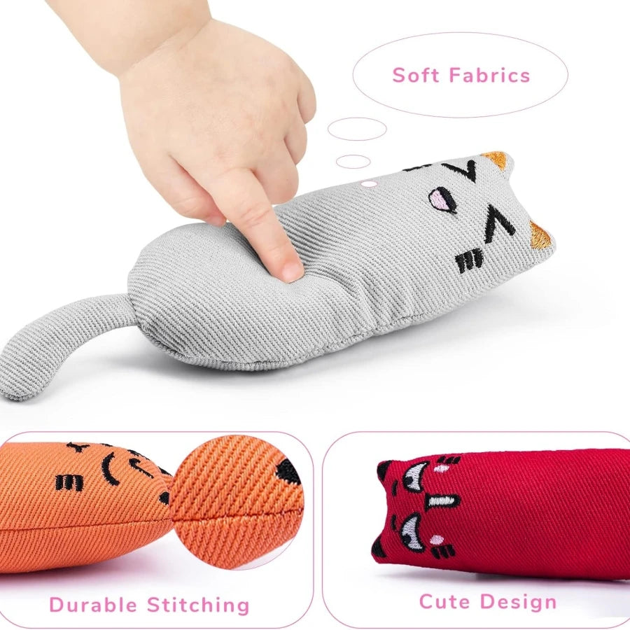 Catnip Plush Toy – Crinkle Sound Pillow for Kittens & Teething