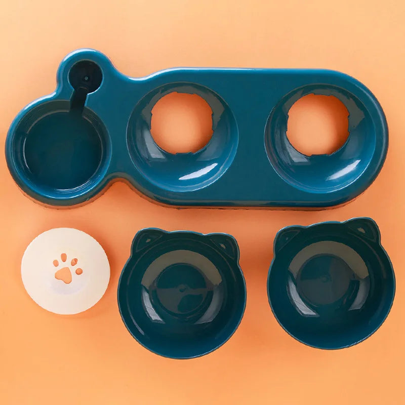 3 in 1 Cat Feeder Automatic Water Dispenser Double Bowl Pet Bowl for Small Dogs or Cats
