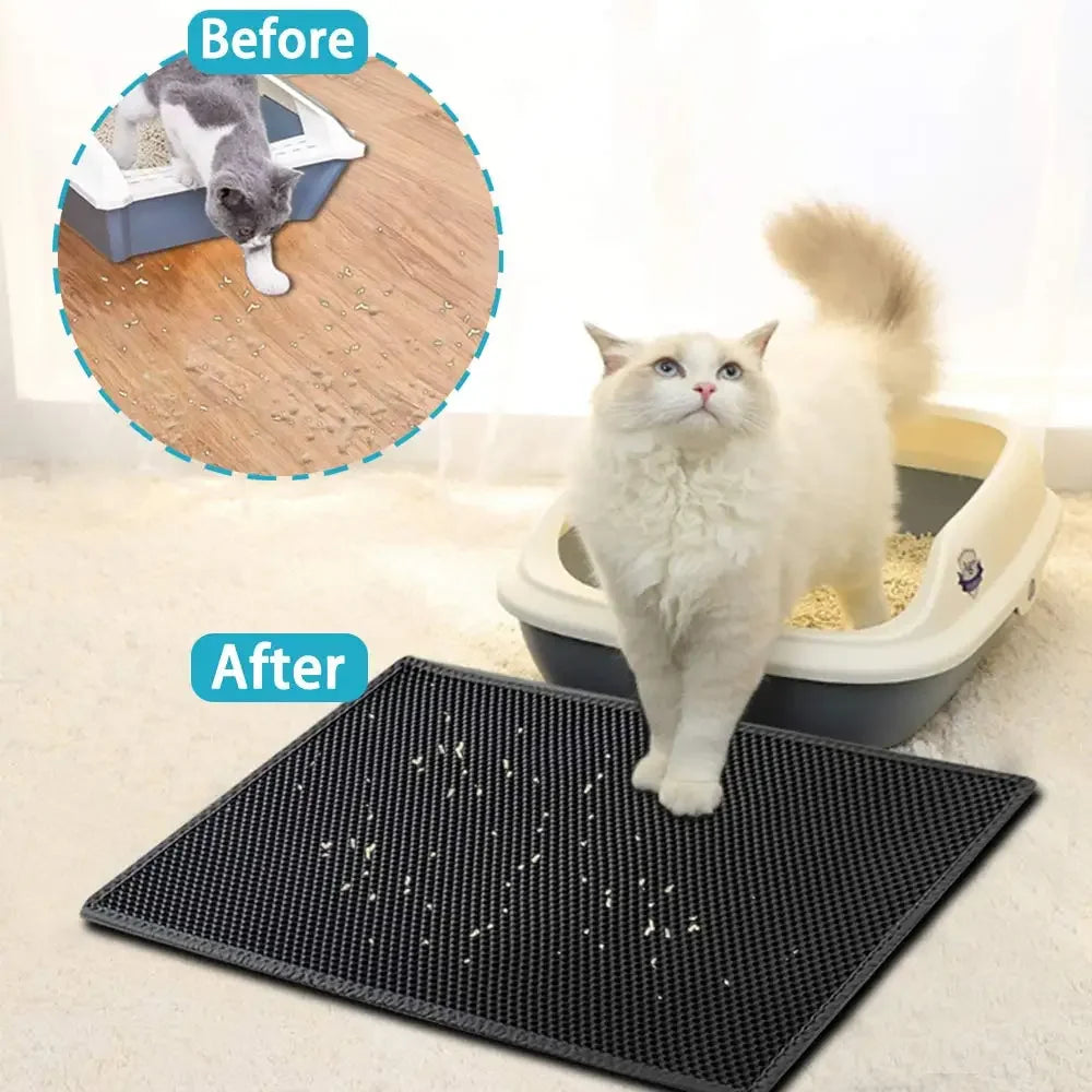 Cat Litter Mat With Double Layer Waterproof.