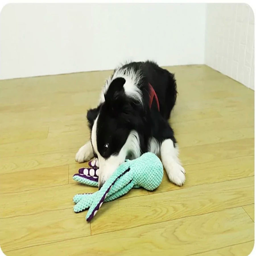 Interactive Plush Octopus Dog Toy – Durable Sound Toy for All Breeds