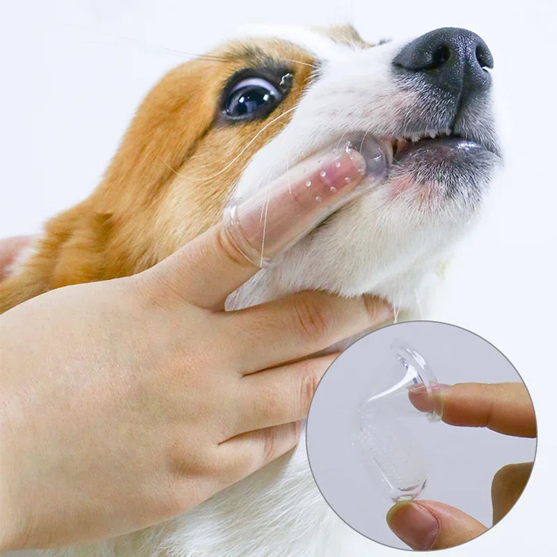 Soft Silicone Pet Finger Toothbrush – For Dogs & Cats