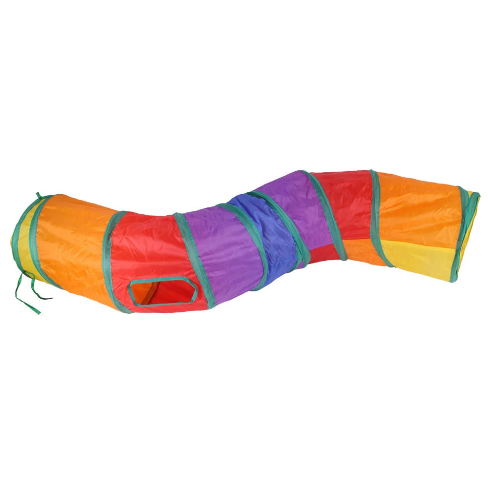 Foldable Cat Tunnel Toy – Breathable Indoor Play Tube with Crinkle Paper