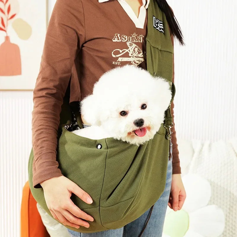 Portable Pet Sling Carrier – Comfortable Crossbody Bag for Cats & Dogs