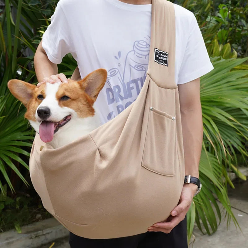 Portable Pet Sling Carrier – Comfortable Crossbody Bag for Cats & Dogs