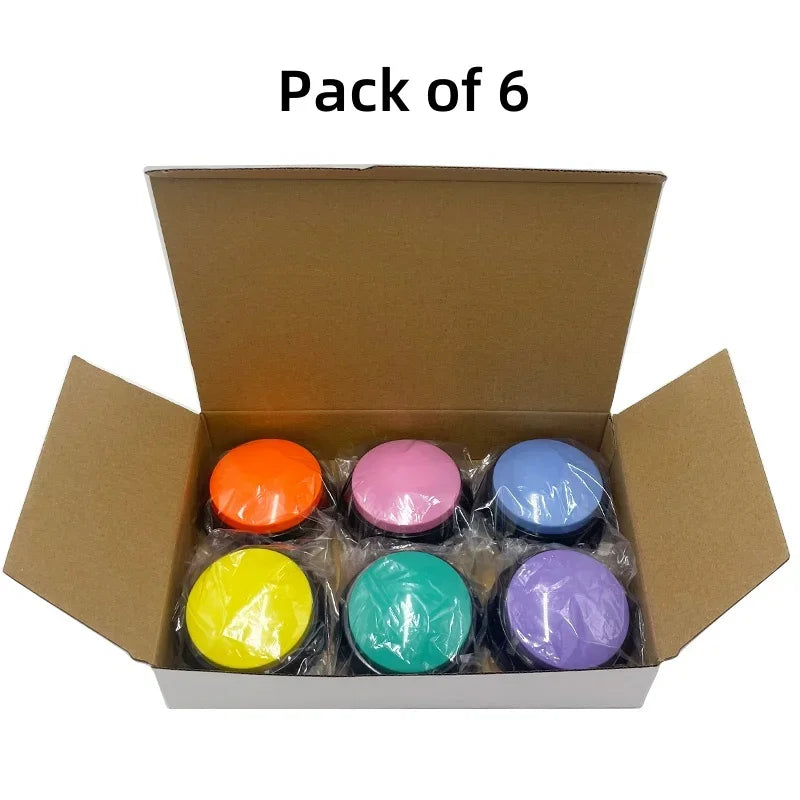 8PCS Dog Talking Buttons – 30-Second Recordable Training Buzzers