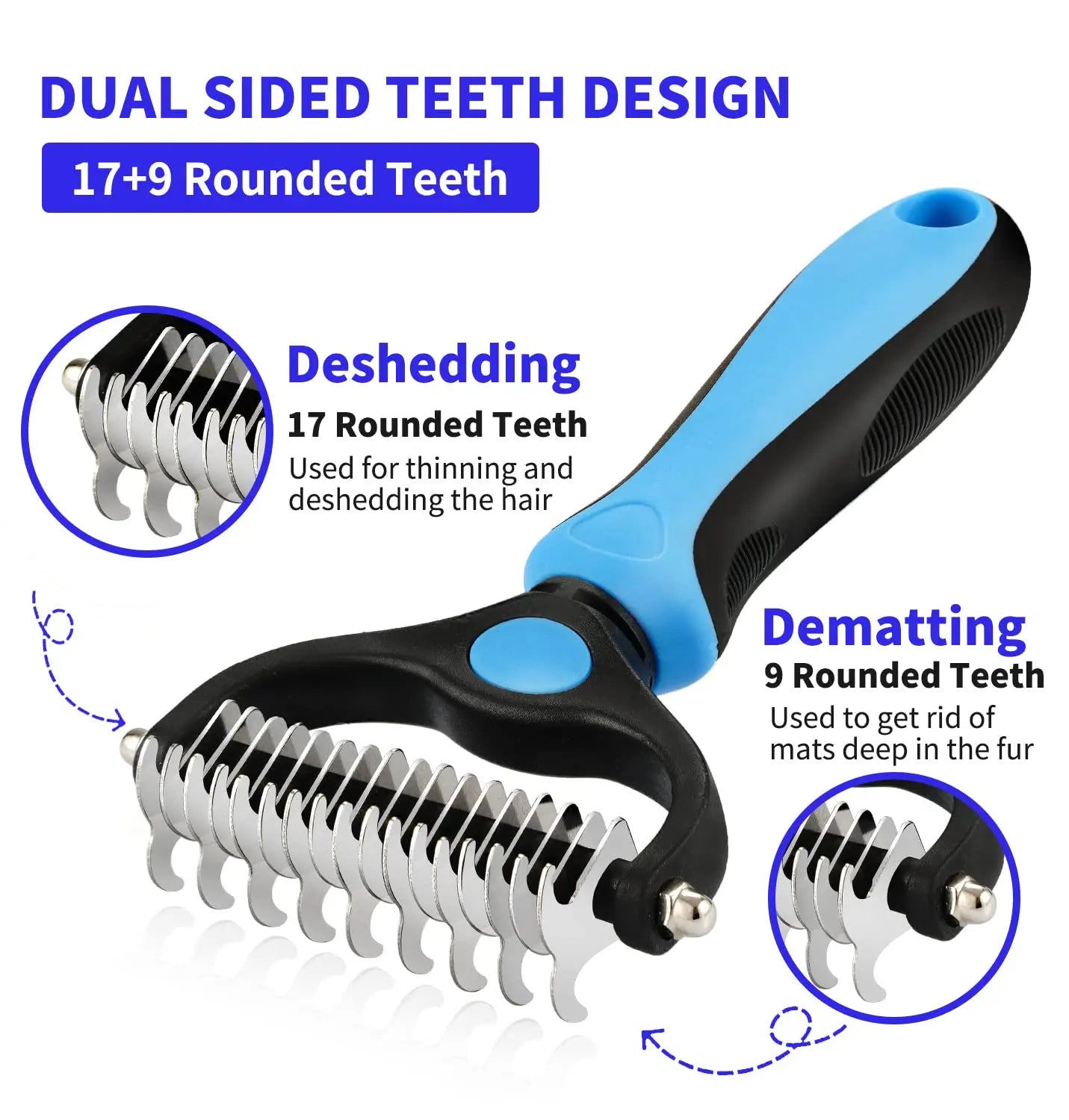 Pet Deshedding Brush Dog Hair Remover