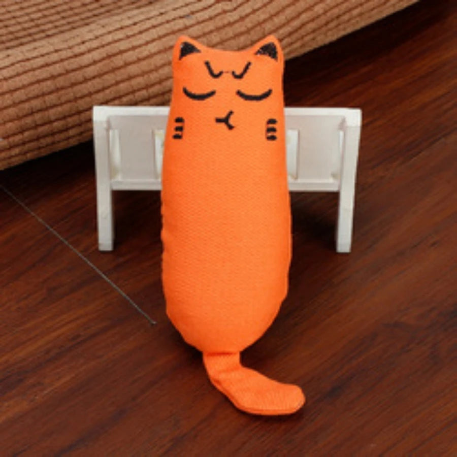 Catnip Plush Toy – Crinkle Sound Pillow for Kittens & Teething