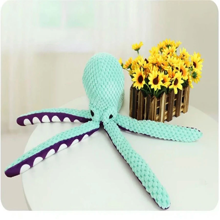 Interactive Plush Octopus Dog Toy – Durable Sound Toy for All Breeds