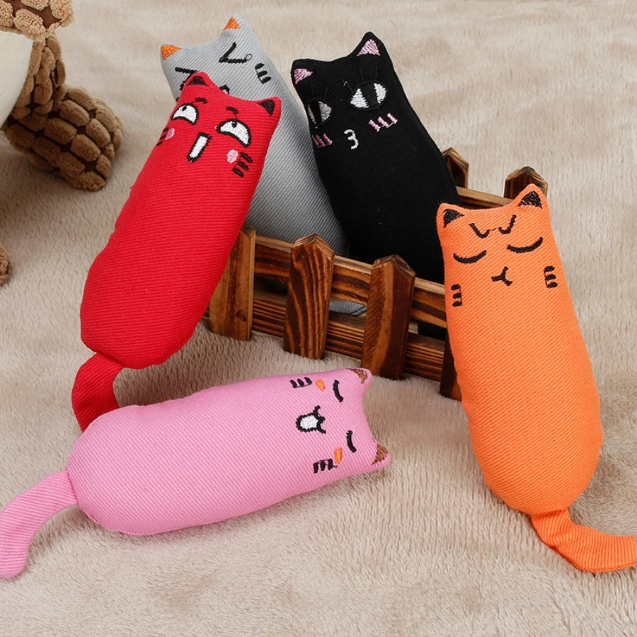 Catnip Plush Toy – Crinkle Sound Pillow for Kittens & Teething
