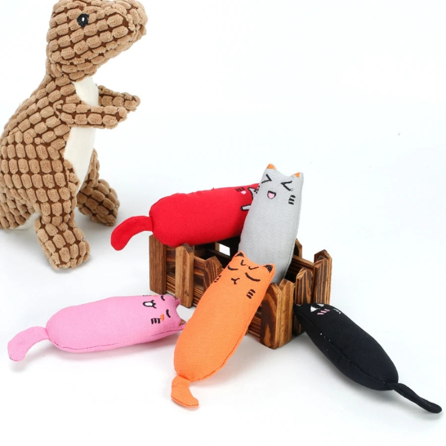 Catnip Plush Toy – Crinkle Sound Pillow for Kittens & Teething