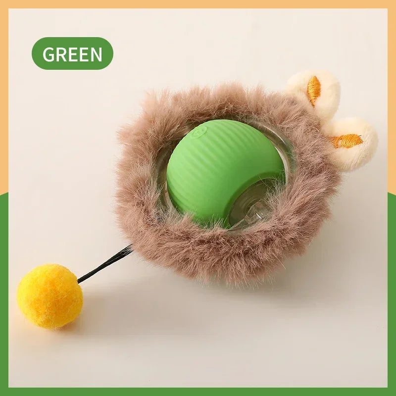 Rolling Cat Ball Faux Tail Rechargeable Smart Pet Electric Toy