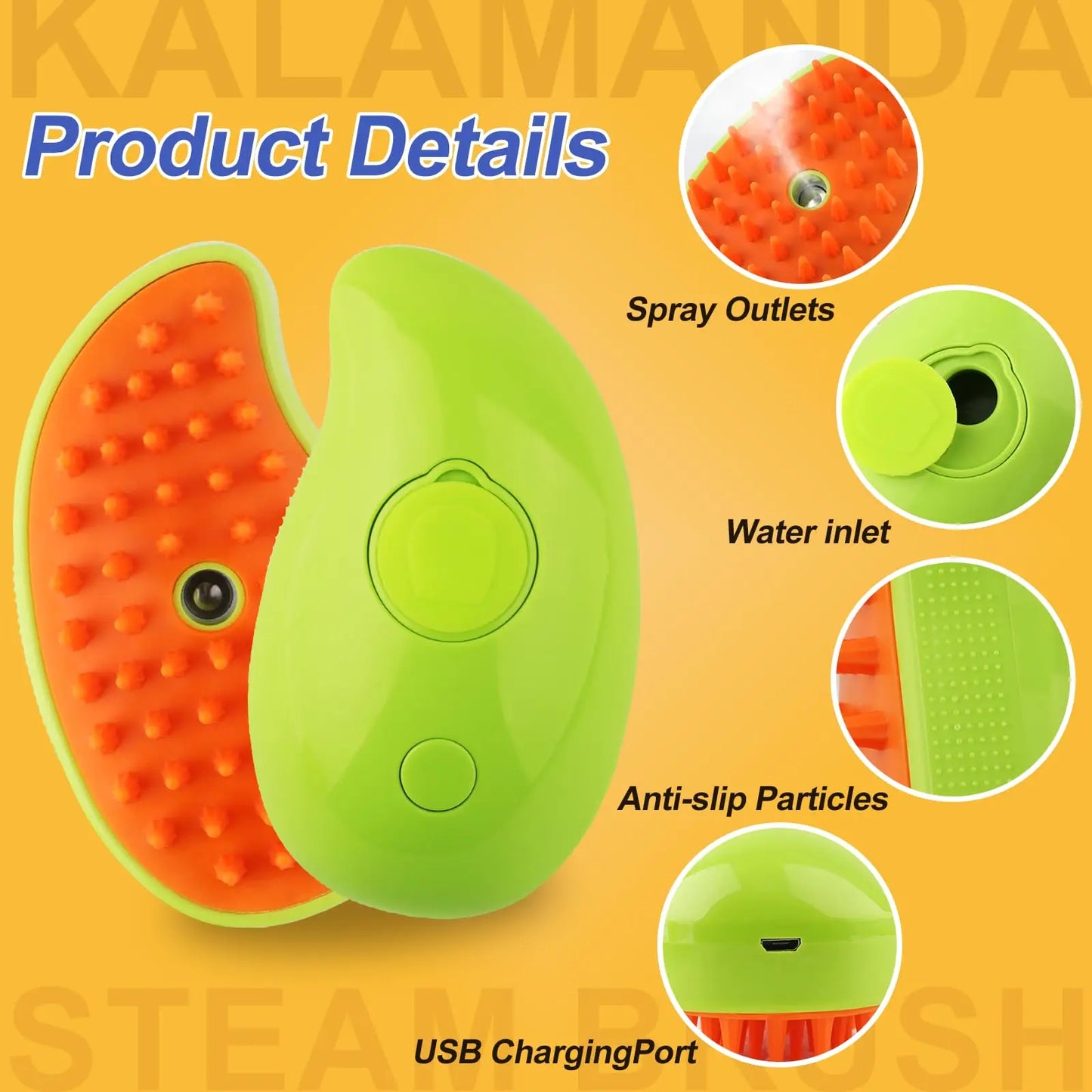 3-in-1 Steamy Brush for Cat's/Dog's Grooming