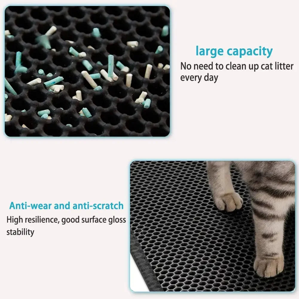 Cat Litter Mat With Double Layer Waterproof.