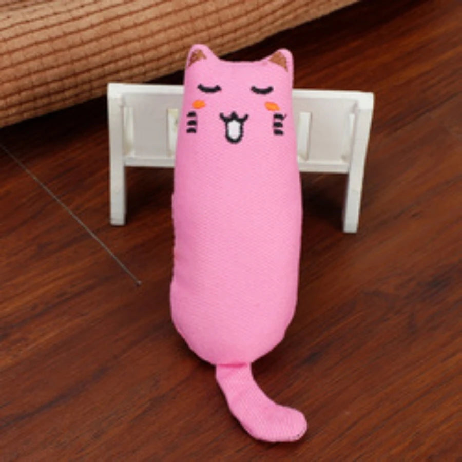 Catnip Plush Toy – Crinkle Sound Pillow for Kittens & Teething
