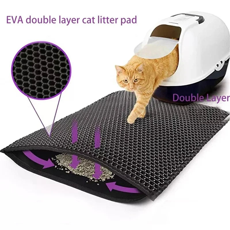 Cat Litter Mat With Double Layer Waterproof.