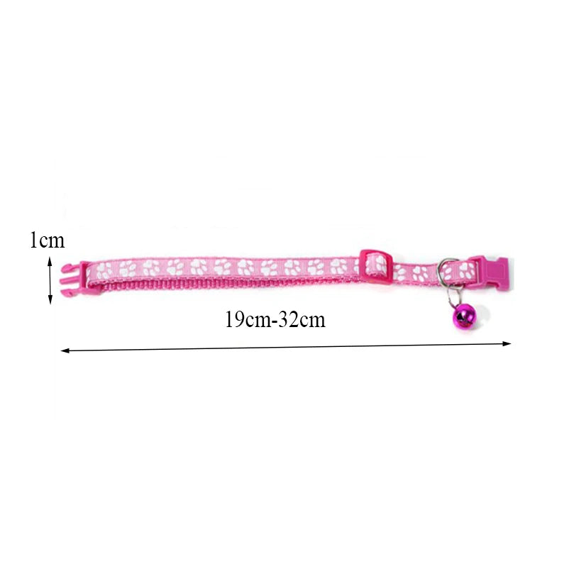 Adjustable Cat Collar with Bell – Colorful Patterned Design