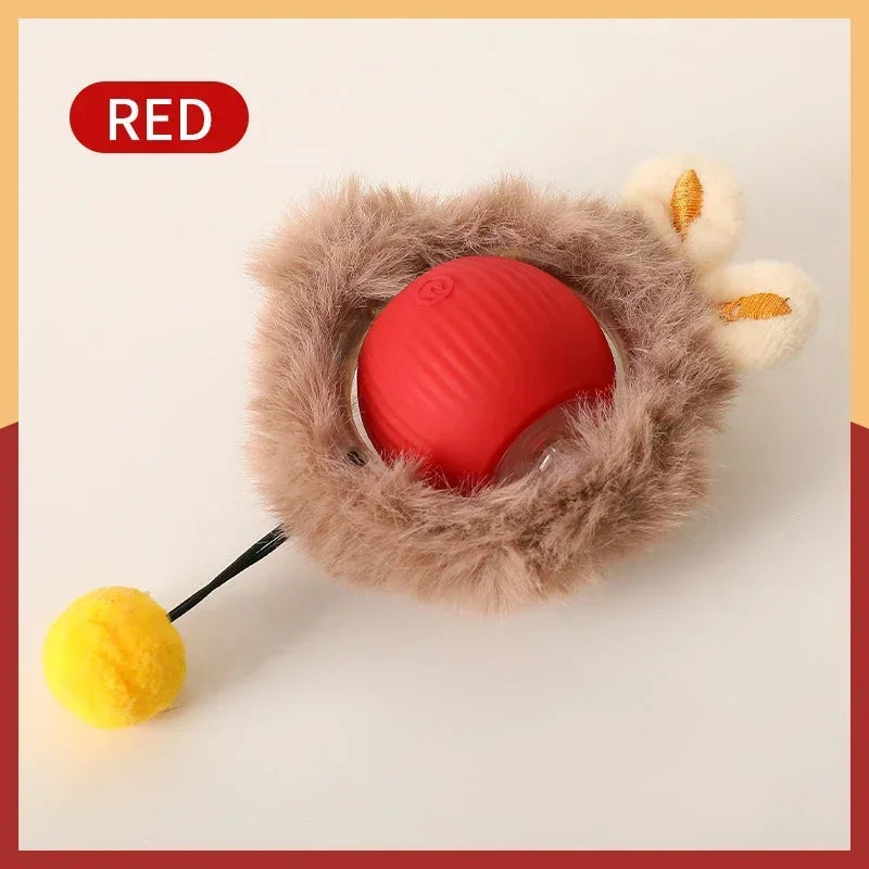 Rolling Cat Ball Faux Tail Rechargeable Smart Pet Electric Toy
