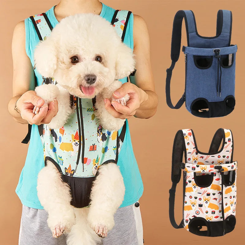 Camouflage Breathable Outdoor Dog Carrier Backpack – Travel & Vehicle Pet Transport Bag