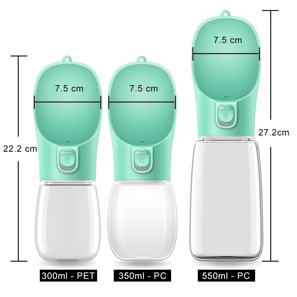 Portable Leakproof Pet Water Bottle for Dogs & Cats – Travel Bowl for Small & Large Breeds