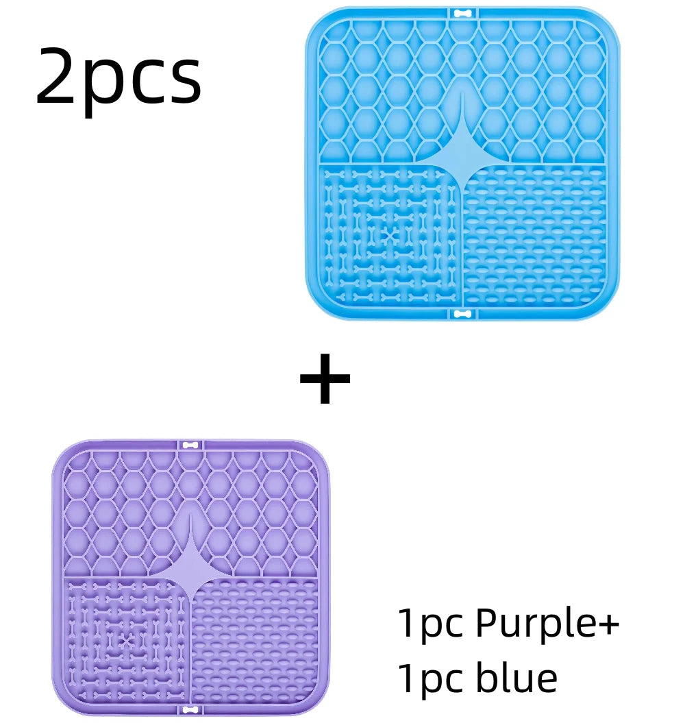 Silicone Lick Mat for Dogs – Slow Feeder & Bathing Distraction Tool