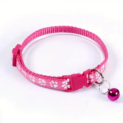 Adjustable Cat Collar with Bell – Colorful Patterned Design